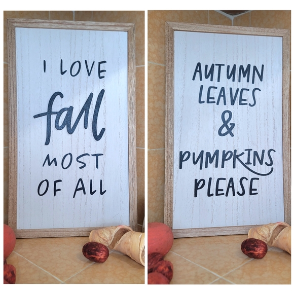 Hobby Lobby Other - Hobby Lobby Reversible Fall Sign Home Decor